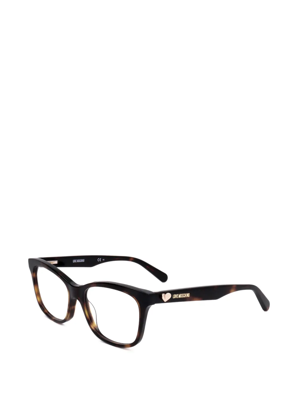 Moschino Occhiali squadrati con effetto tartarugato - Marrone