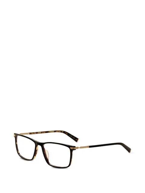 John Varvatos tortoiseshell-effect rectangle-frame glasses