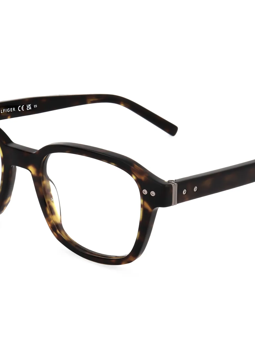 Tommy Hilfiger Bril met vierkant montuur Bruin