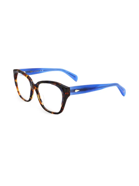 rag & bone tortoiseshell-effect squared-frame glasses