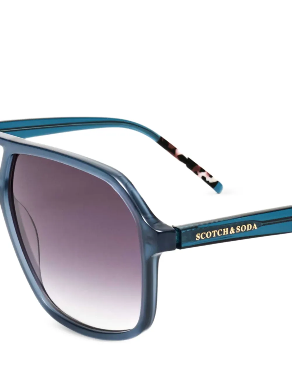 Scotch & Soda Zonnebril met geometrisch montuur Blauw