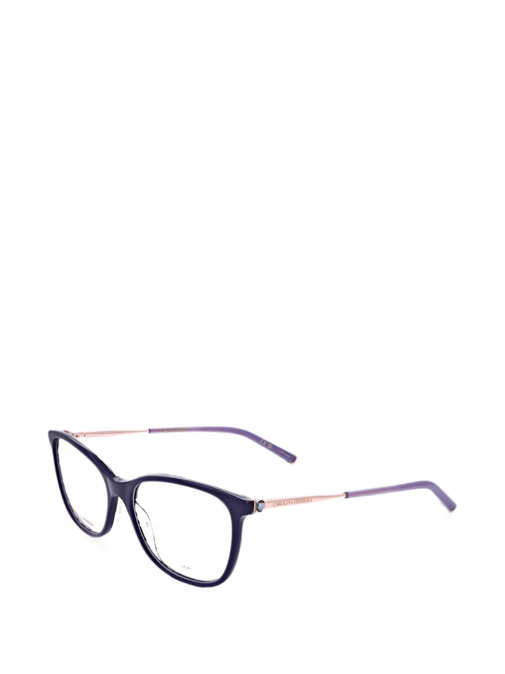 Carolina Herrera Brille mit geometrischem Gestell - Violett