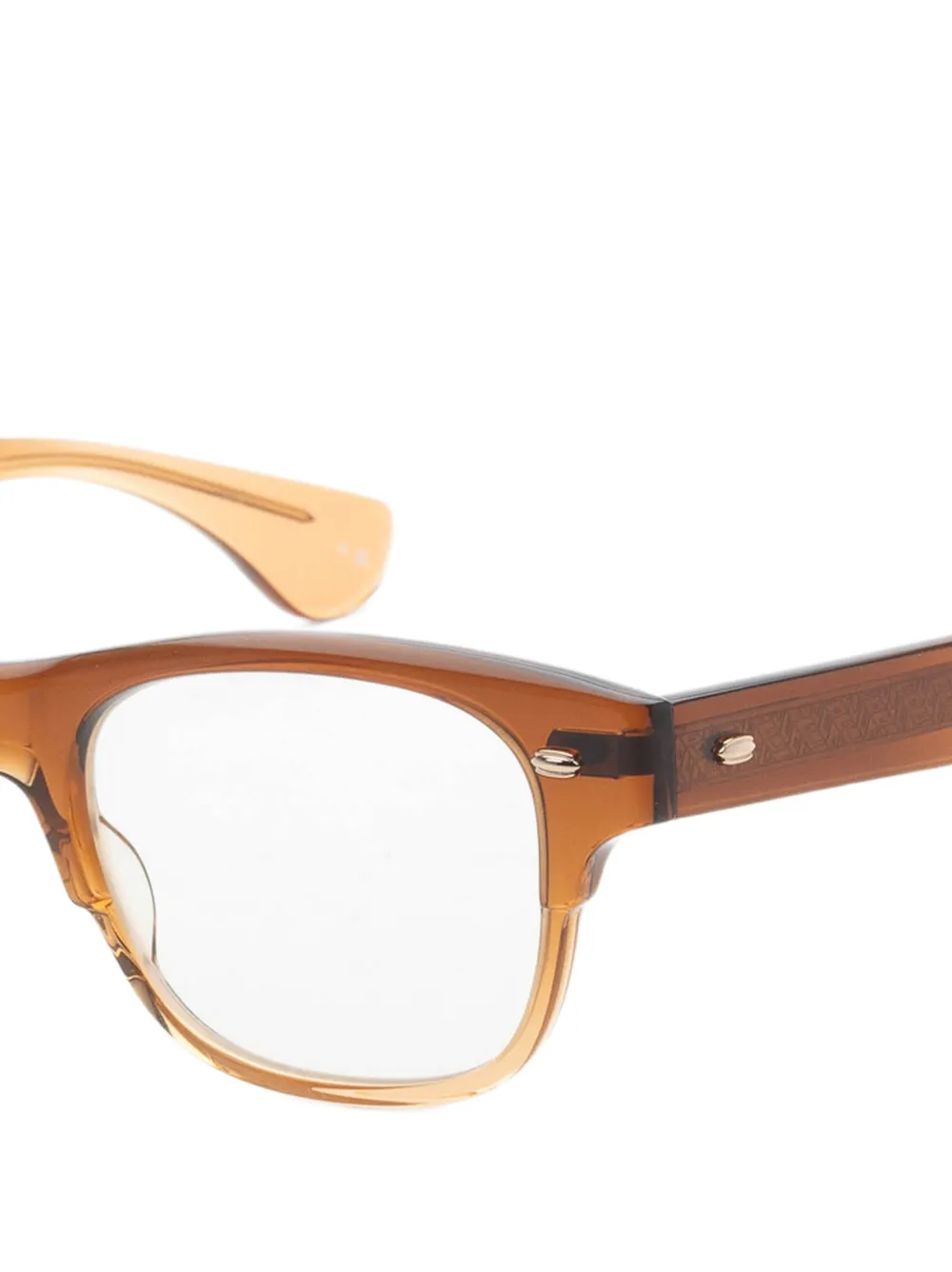 Garrett Leight Rodriguez bril met vierkant montuur Bruin