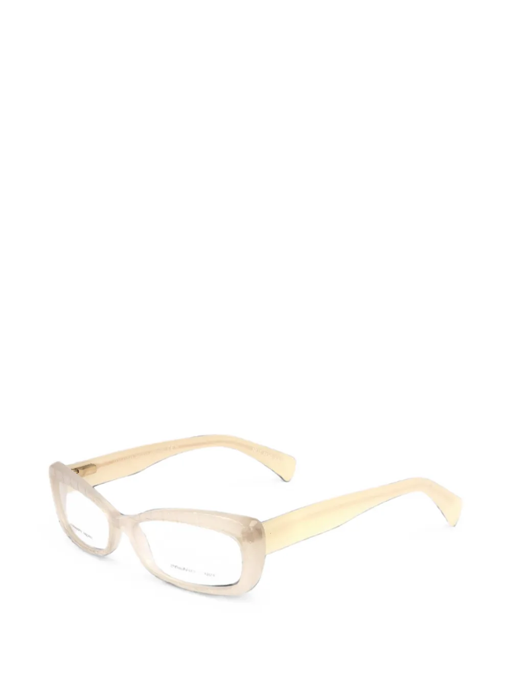 Alexander McQueen Eyewear croc-effect cat-eye glasses - Nude
