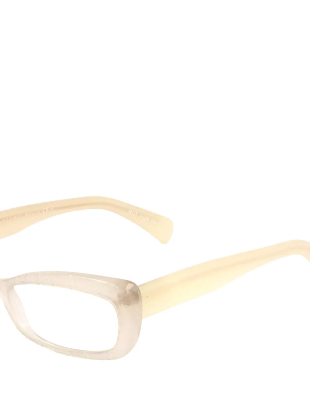 Alexander McQueen Eyewear Bril met krokodillen-reliëf en cat-eye montuur Beige