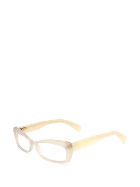 Alexander McQueen Eyewear croc-effect cat-eye glasses