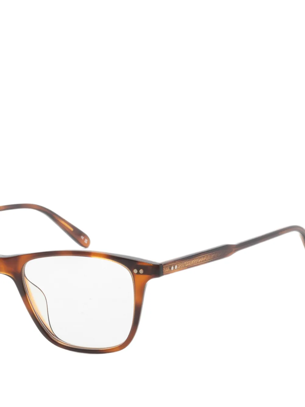 Garrett Leight Hayes bril met vierkant montuur Bruin