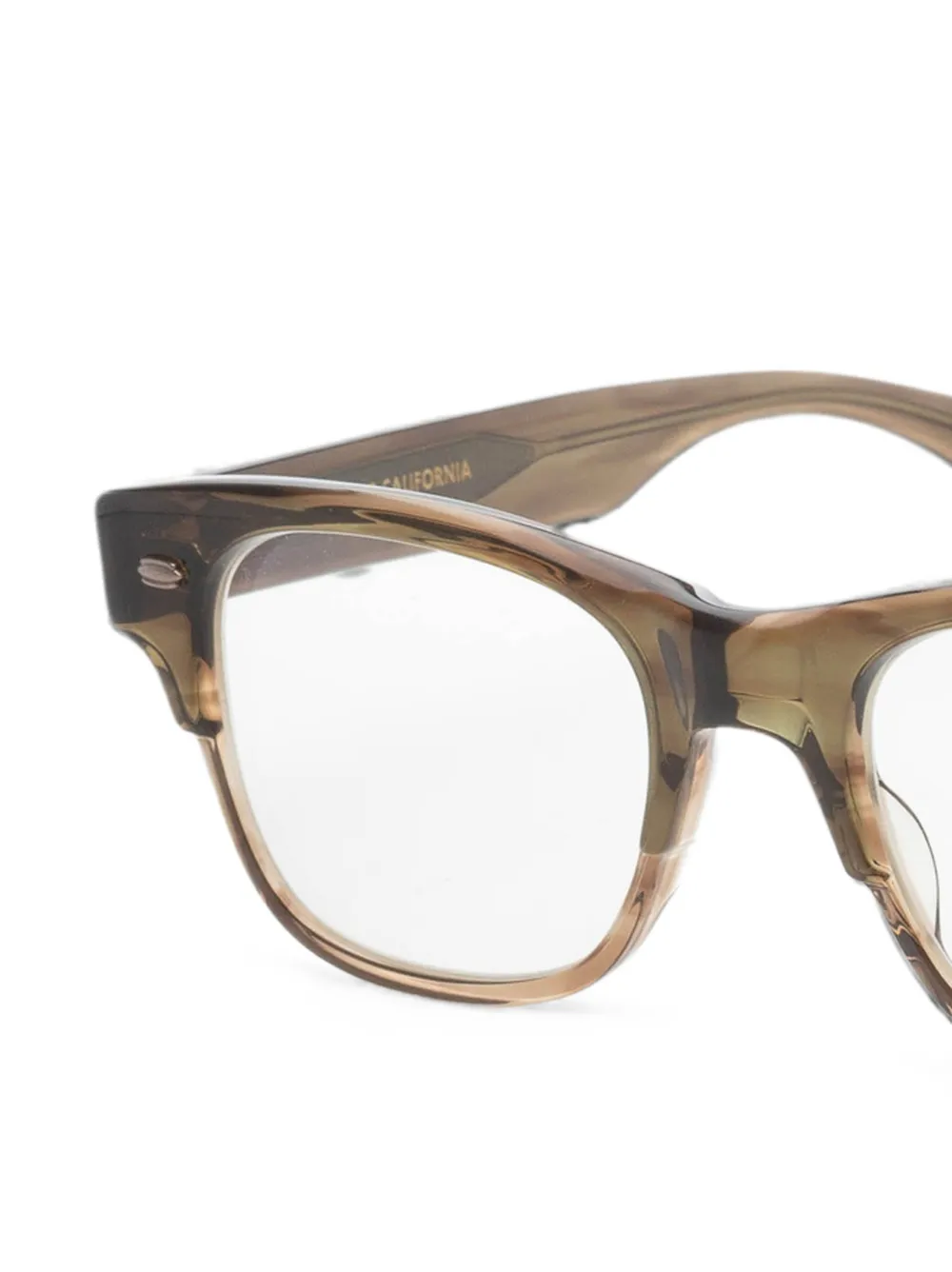Garrett Leight Rodriguez bril met vierkant montuur Bruin