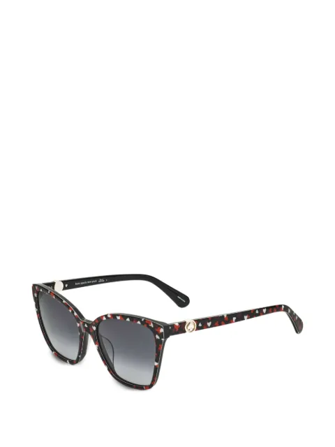 Kate Spade heart-print square-frame sunglasses