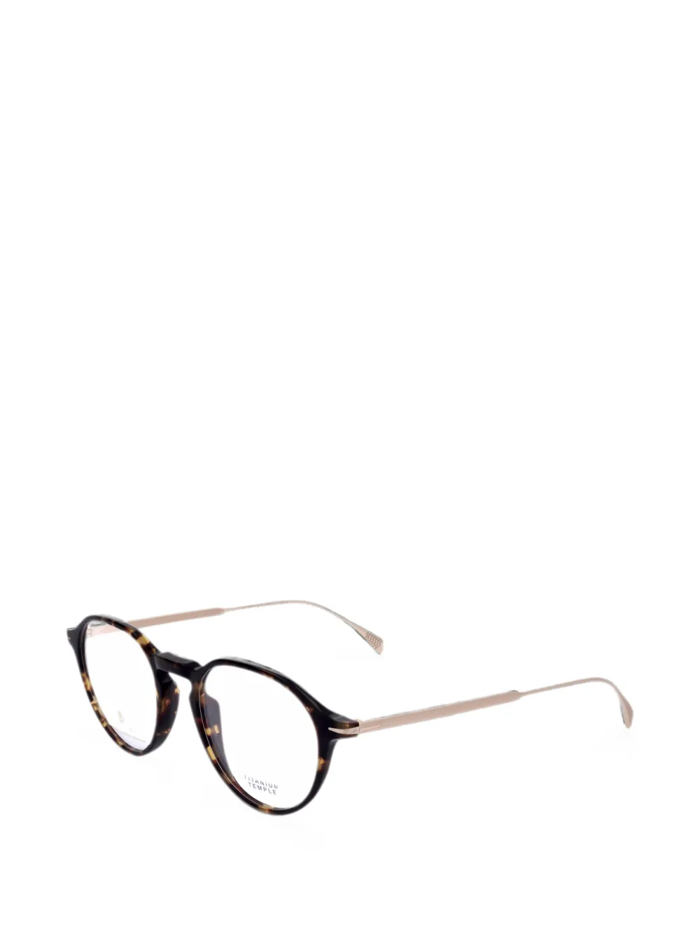 Eyewear by David Beckham Occhiali da sole tondi con effetto tartarugato - Marrone