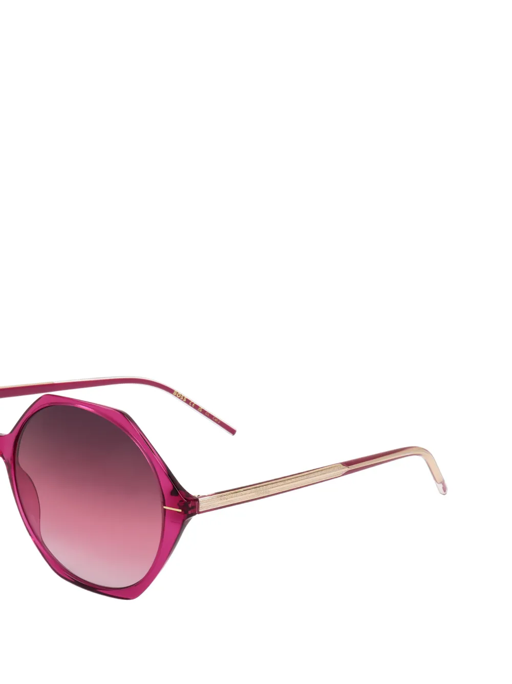 BOSS Zonnebril met geometrisch montuur Roze