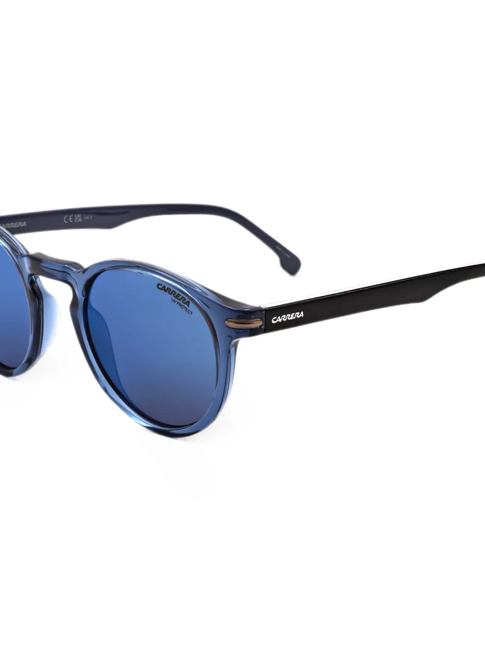 Carrera Zonnebril met rond montuur Blauw