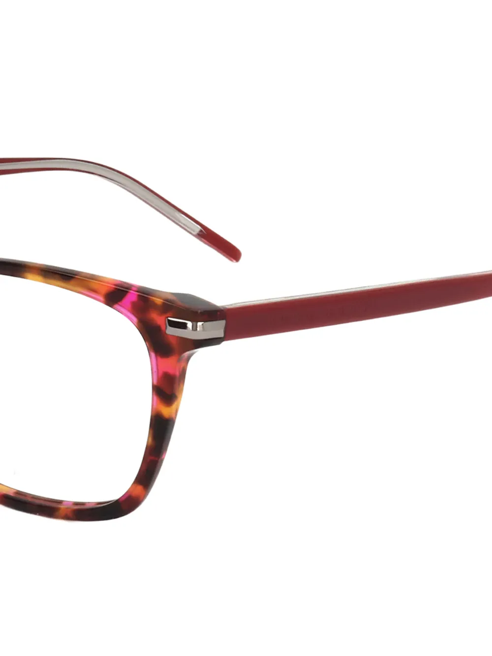BOSS Bril met schildpadschild-effect Rood