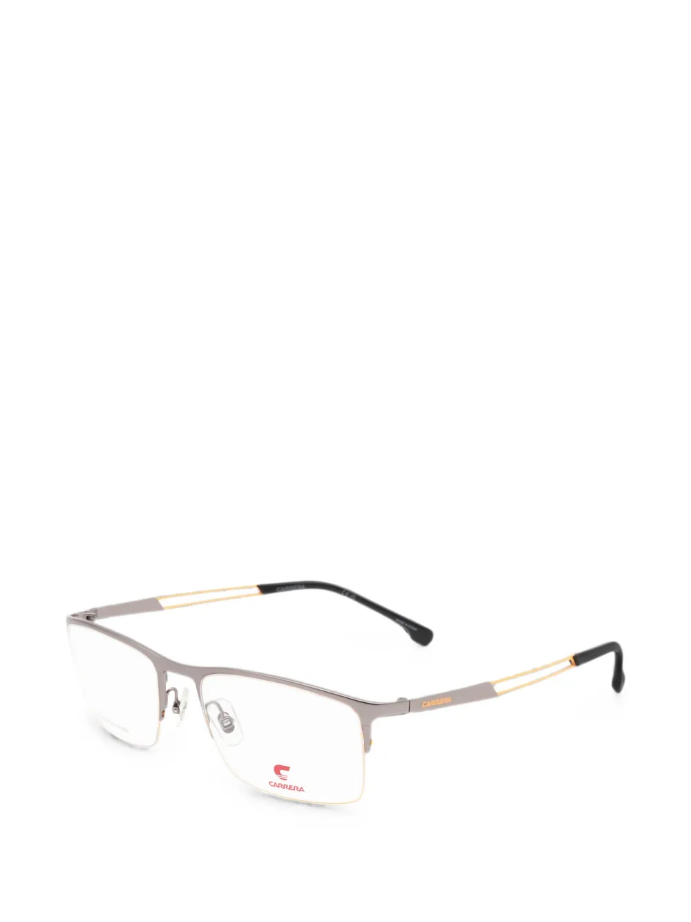 Carrera Eckige Brille mit Logo - Grau