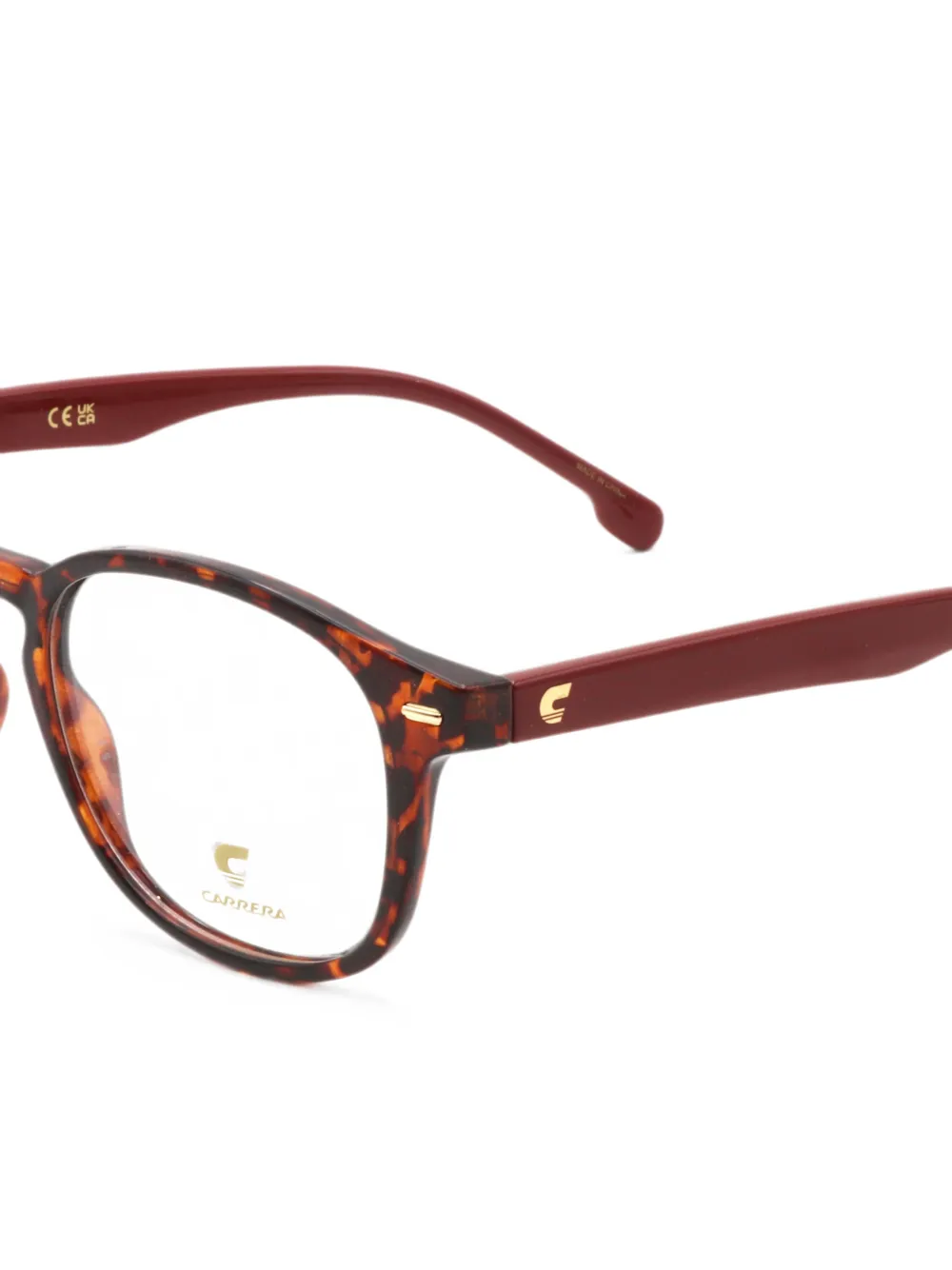 Carrera Bril met schildpadschild-design en logodetail Bruin