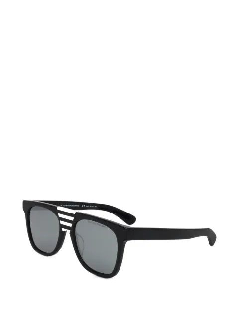 Calvin Klein striped-bridge square-frame sunglasses