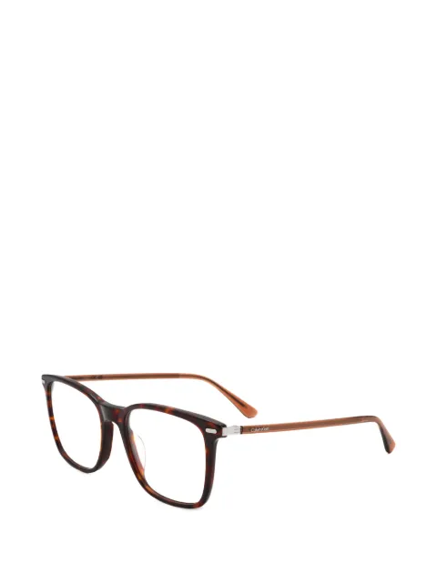Calvin Klein tortoiseshell-effect square-frame glasses