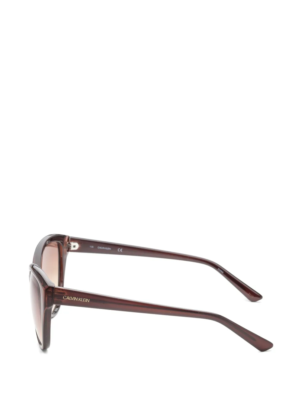 Calvin Klein Zonnebril met cat-eye montuur Bruin