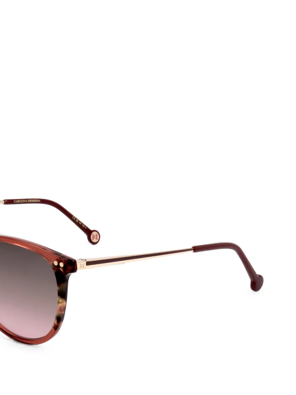 Carolina Herrera Zonnebril met rond montuur Bruin