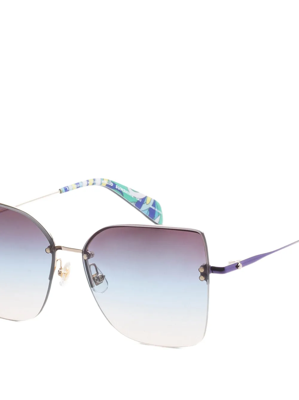 Kate Spade Ariella zonnebril met geometrisch montuur Blauw