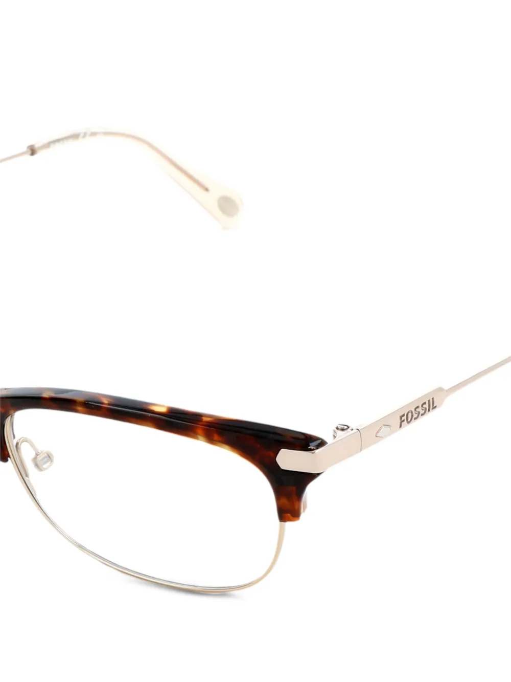 FOSSIL Bril met schildpadschild-design Bruin