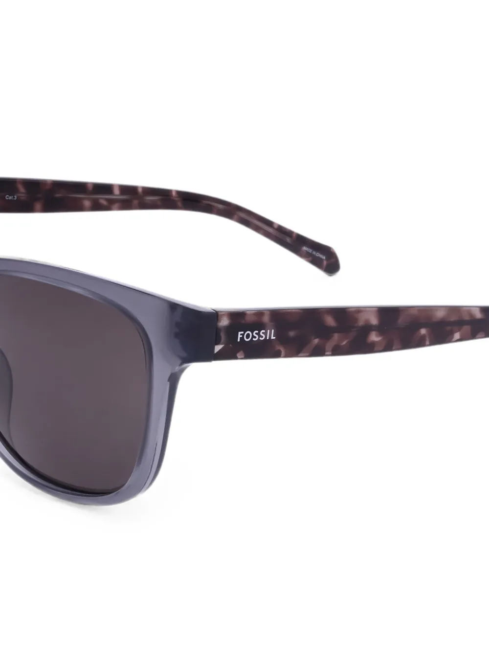 FOSSIL Zonnebril met vierkant montuur Grijs