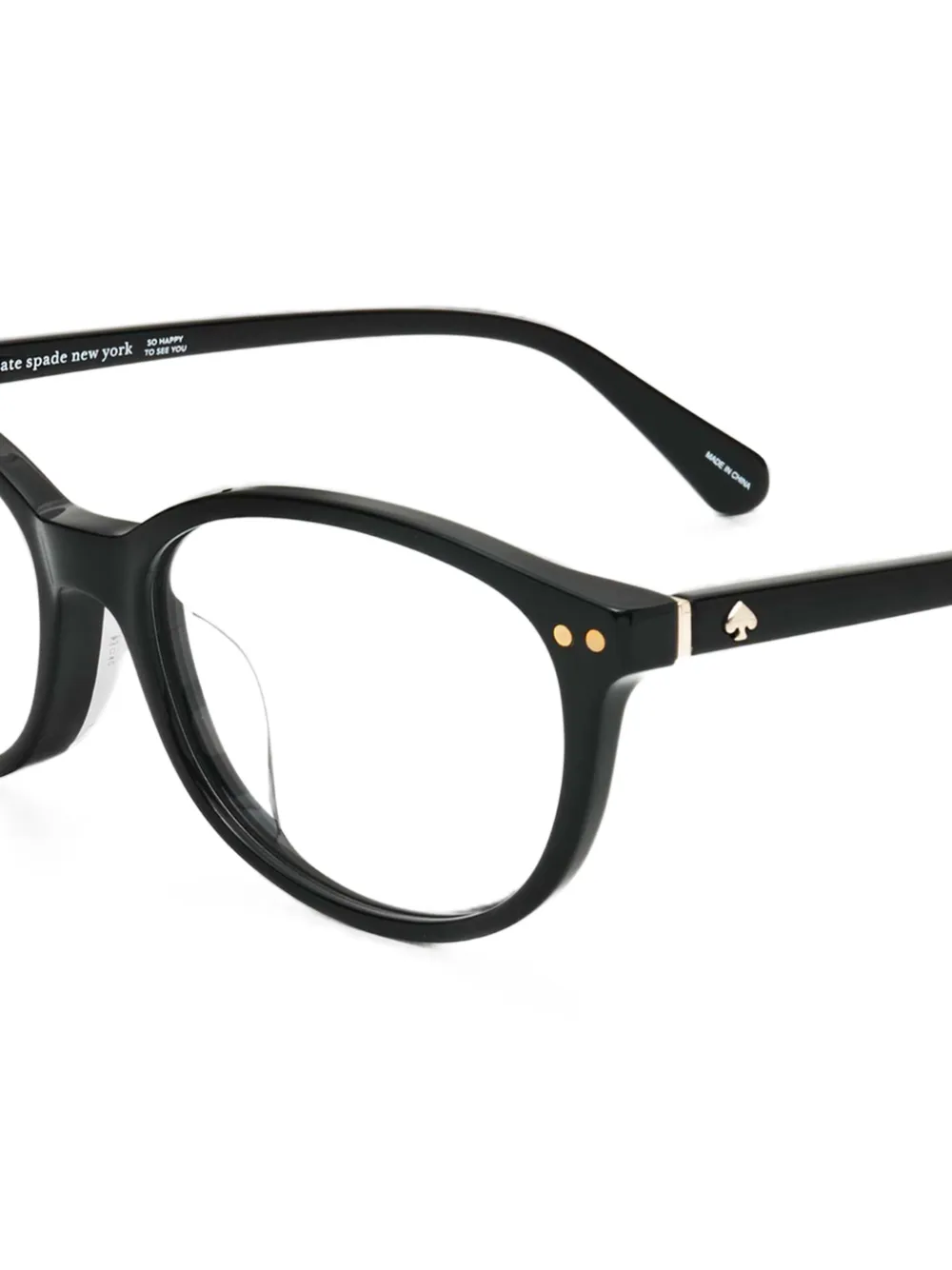 Kate Spade Evangeline bril met rond montuur Zwart