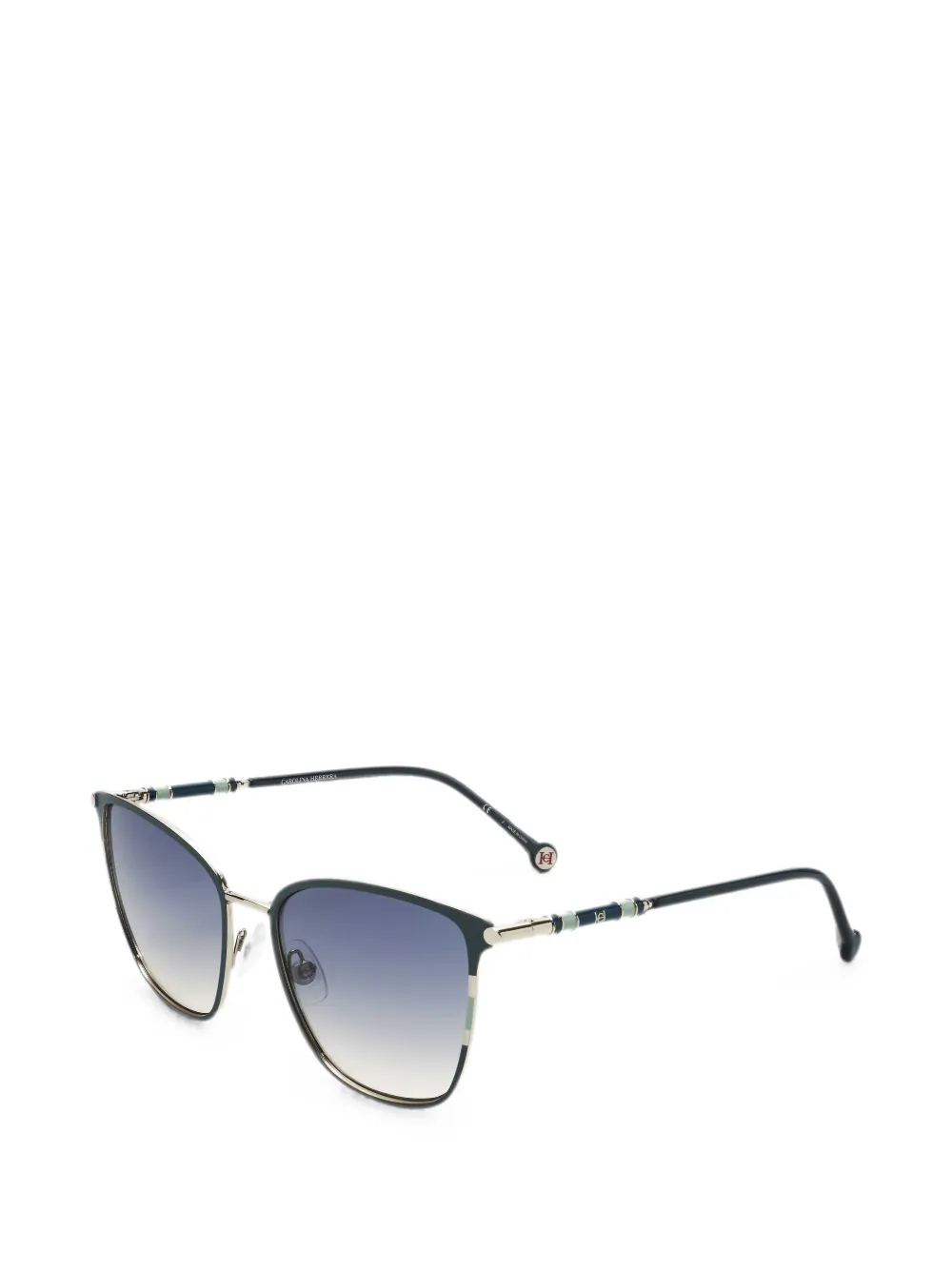 Carolina Herrera Sonnenbrille mit geometrischem Gestell - Blau