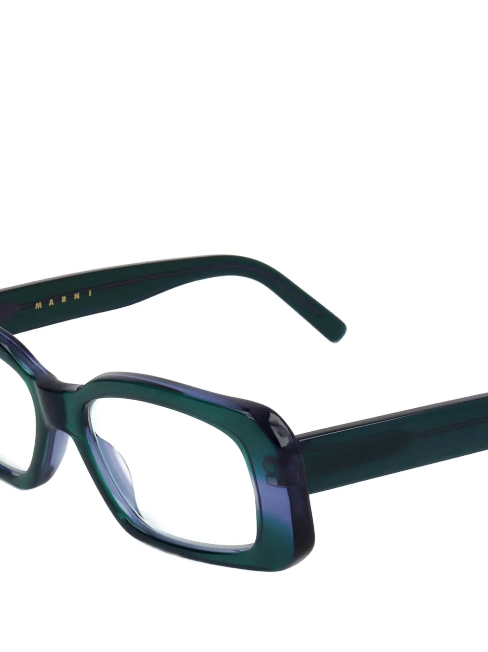 Marni Eyewear Bril met rechthoekig montuur Groen