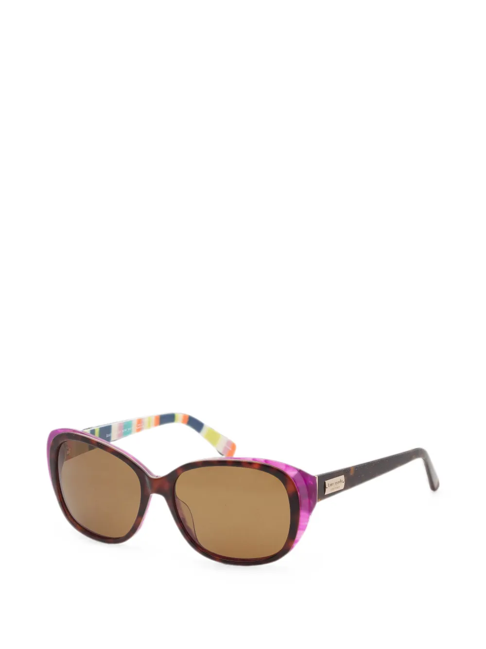 Kate Spade Geometrische Hilde Sonnenbrille in Schildpattoptik - Braun