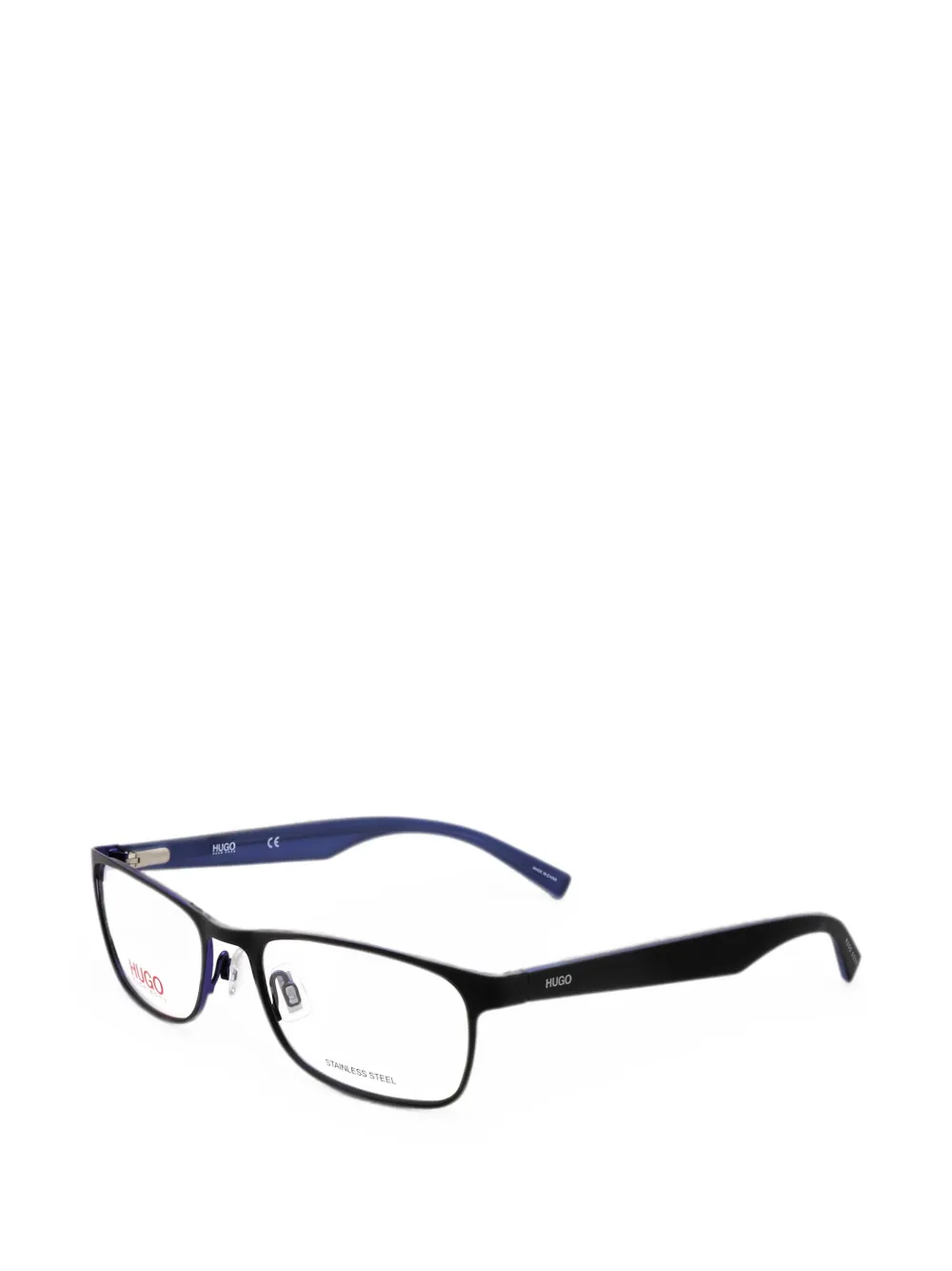 BOSS rectangle-frame glasses - Schwarz