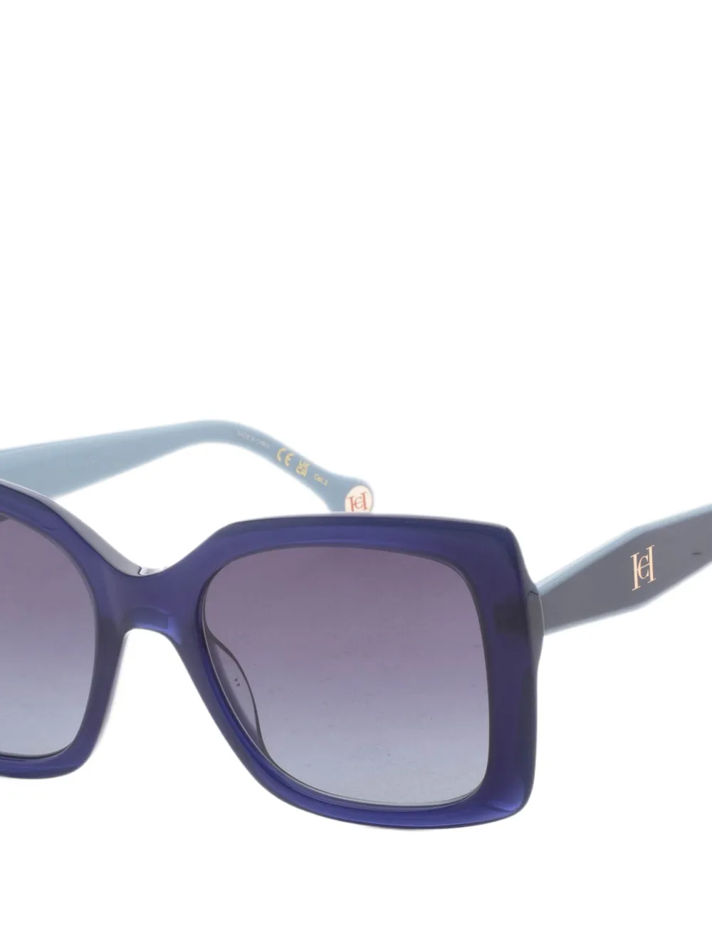Carolina Herrera Zonnebril met vierkant montuur Blauw