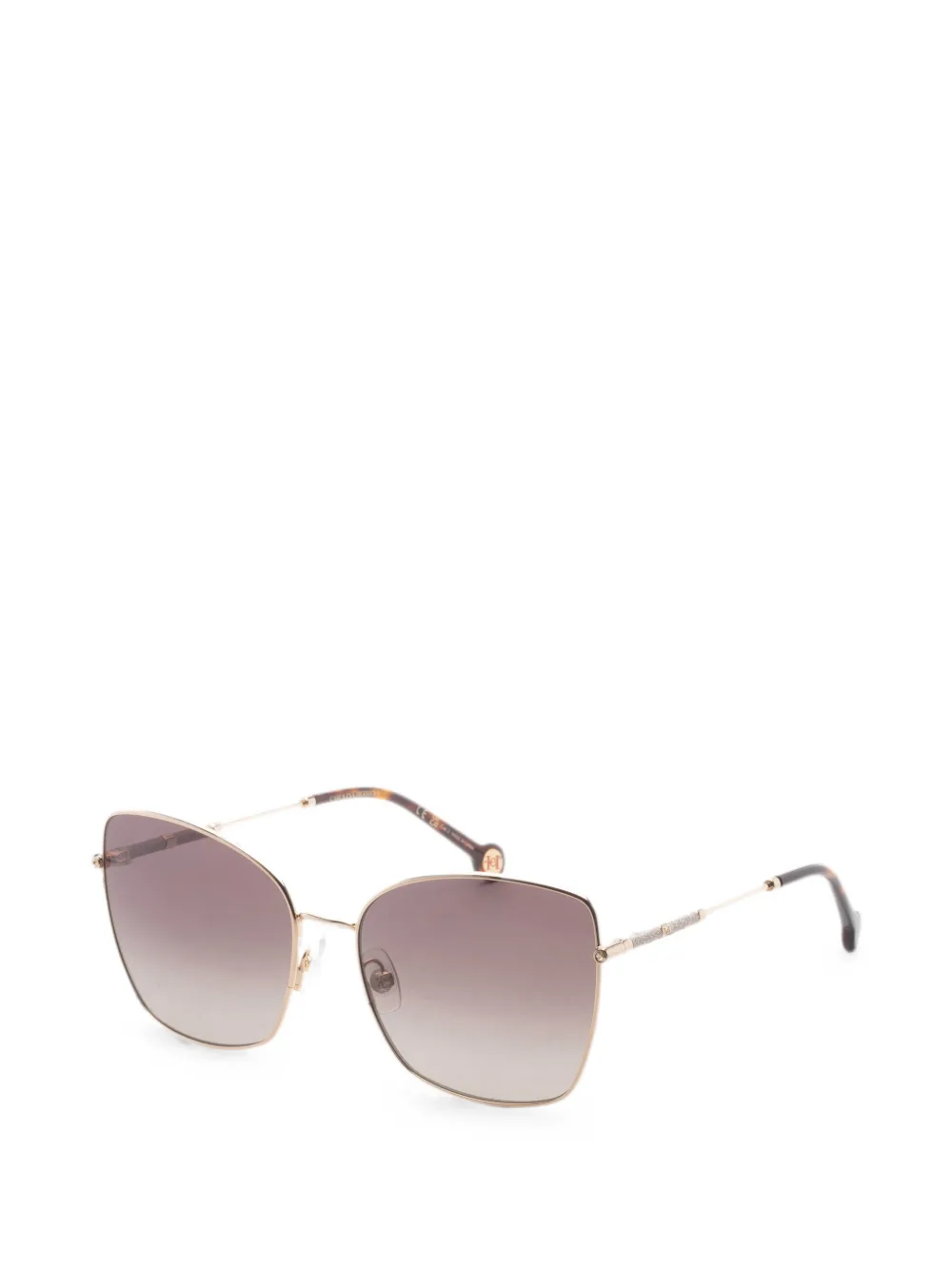 Carolina Herrera Sonnenbrille mit eckigem Gestell - Gold