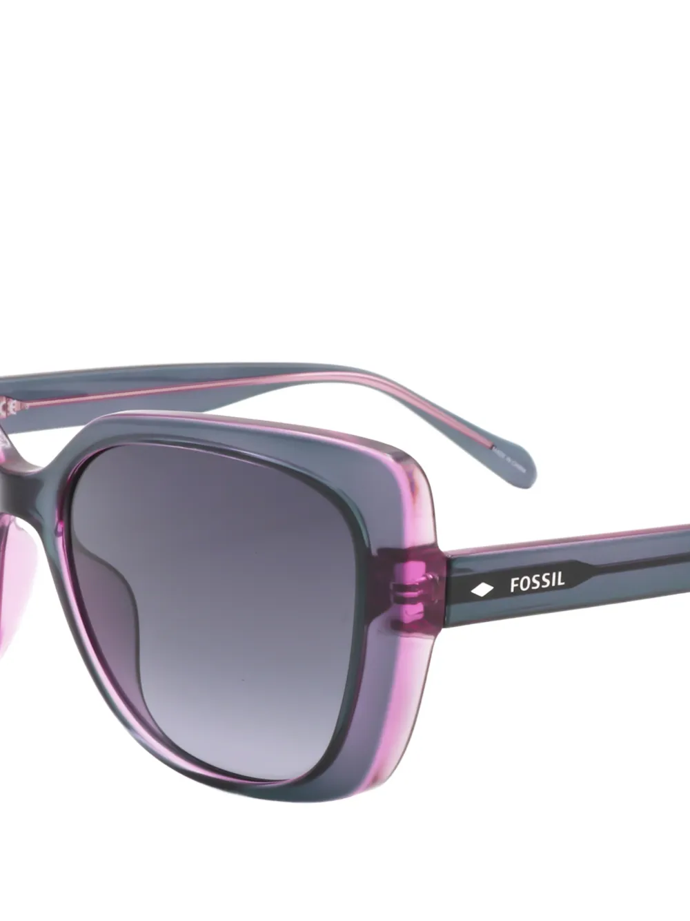 FOSSIL Zonnebril met oversized montuur Grijs