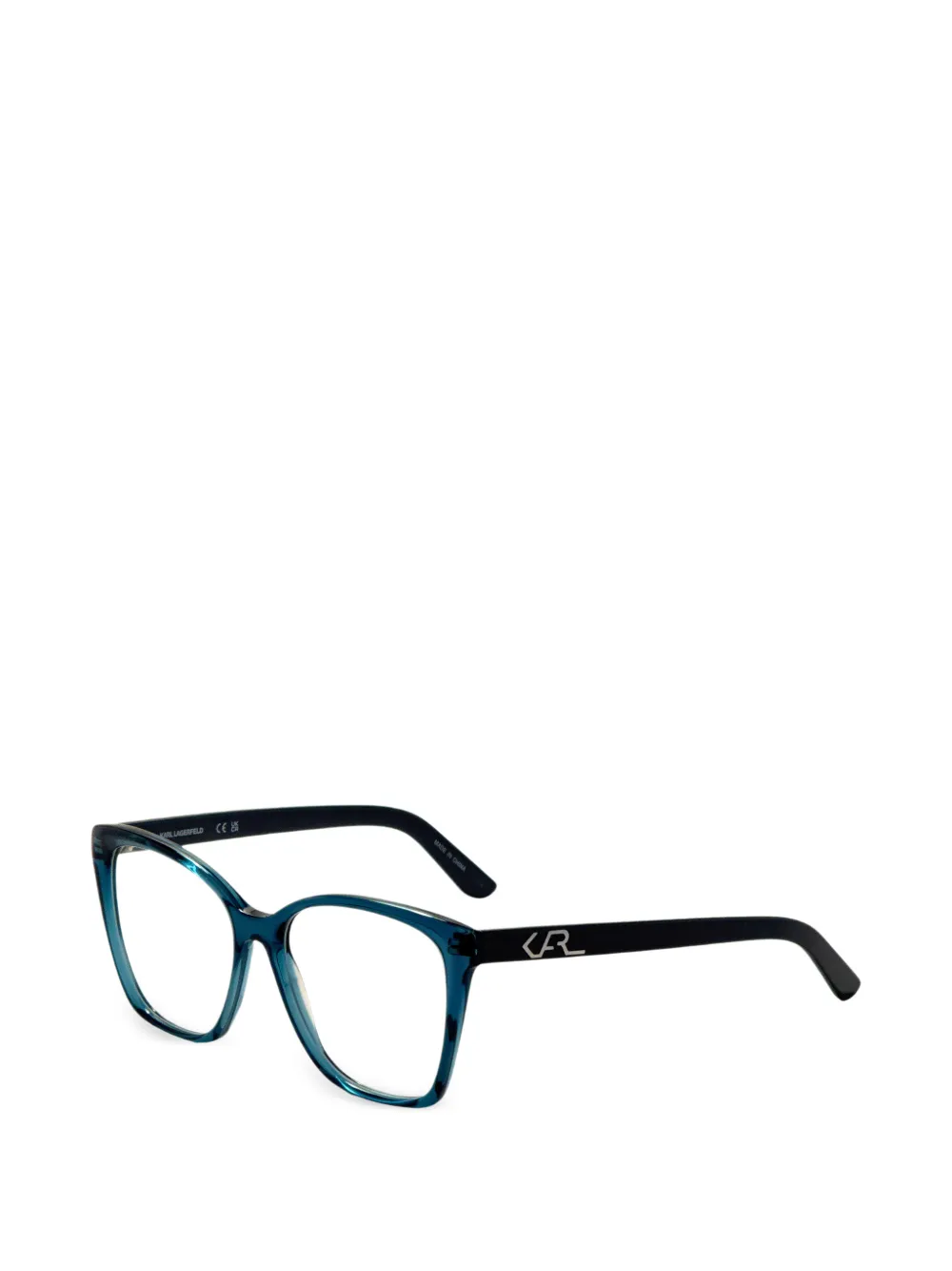 Karl Lagerfeld Occhiali squadrati con placca logo - Blu