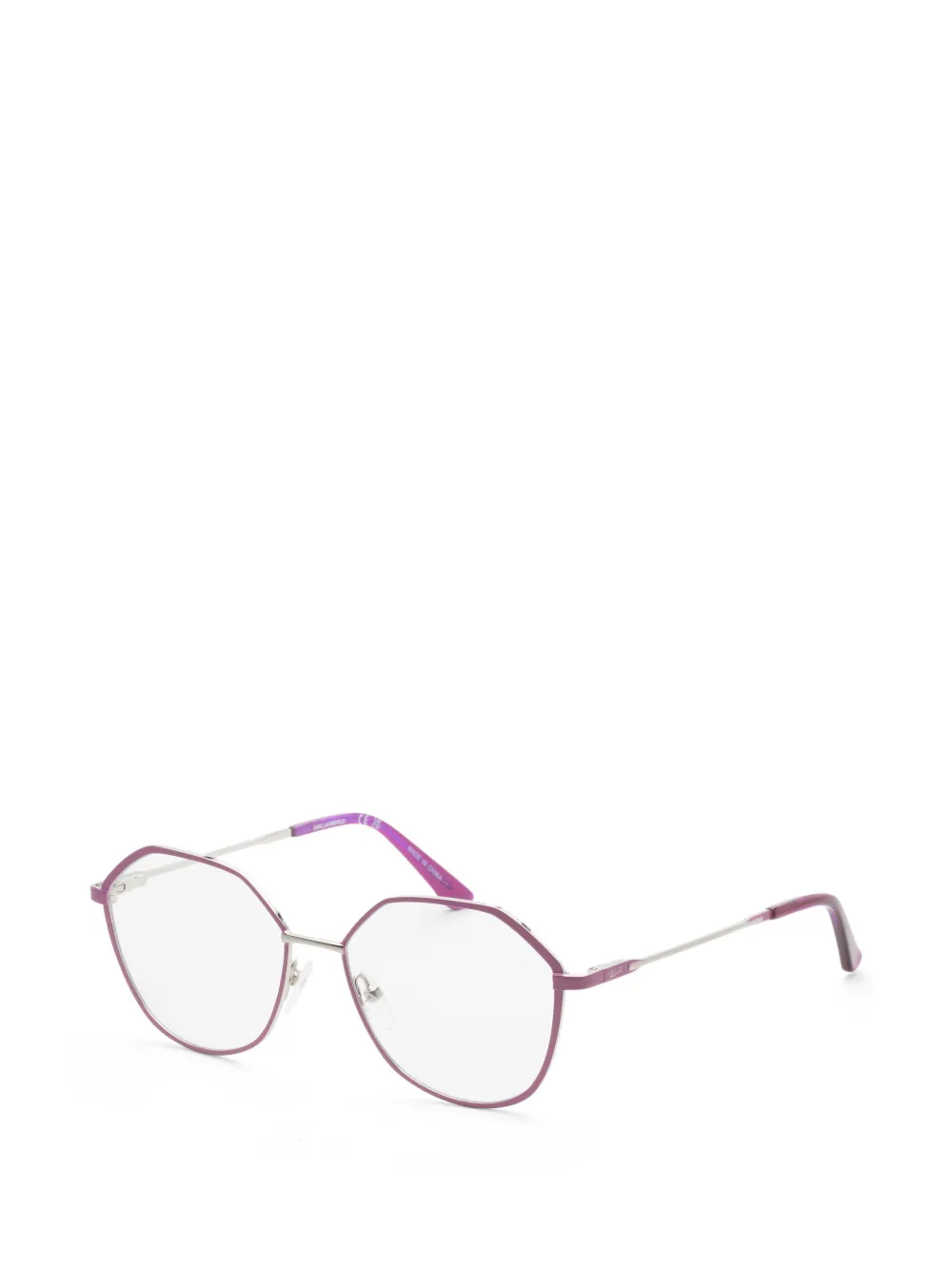 Karl Lagerfeld geometric-frame glasses - Rosa