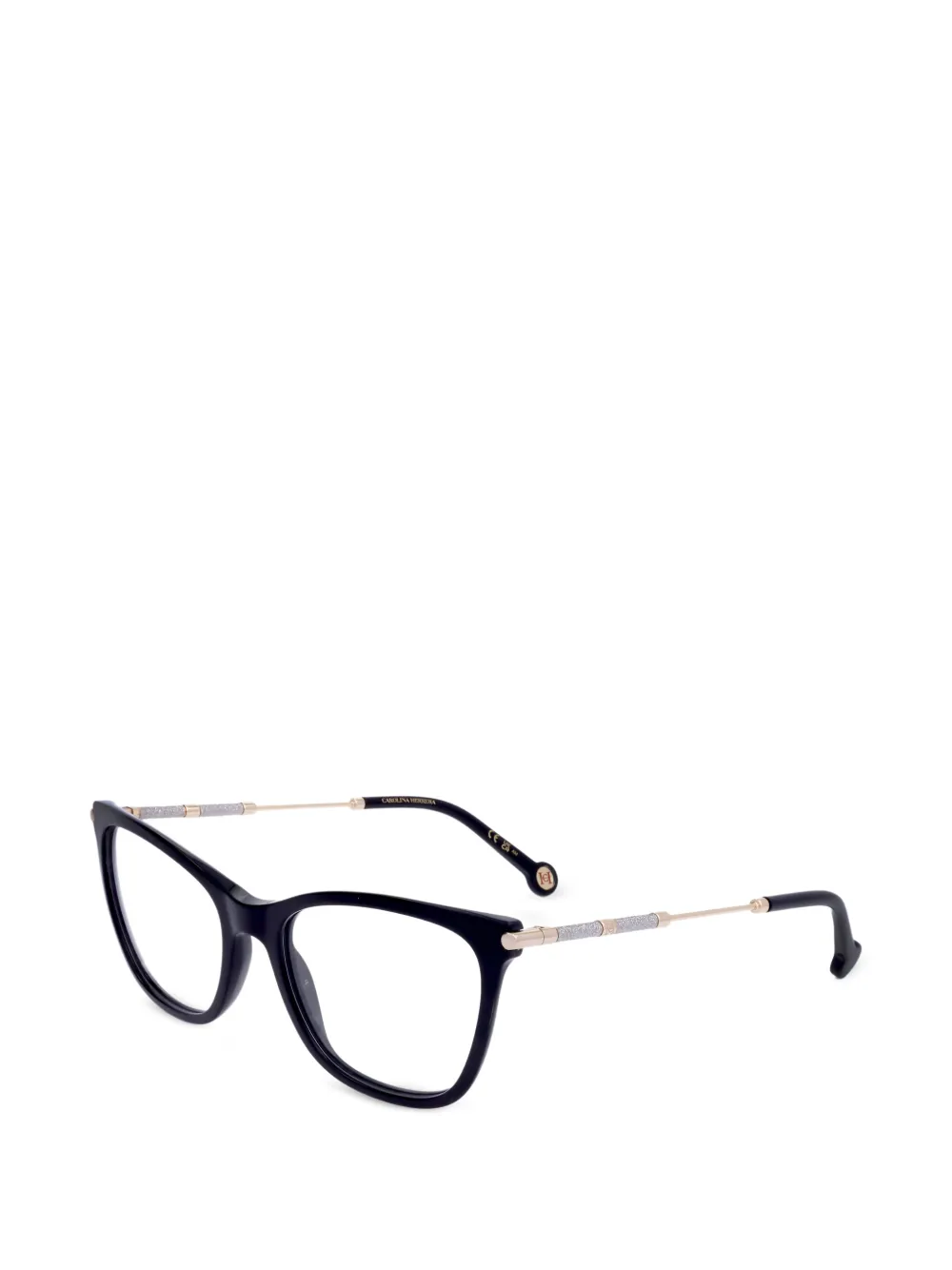 Carolina Herrera Occhiali cat-eye con glitter - Nero