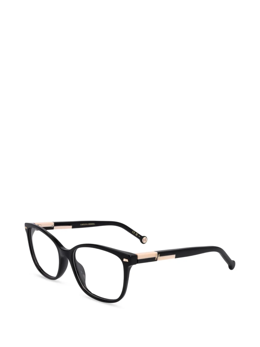 Carolina Herrera Cat-Eye-Brille mit Logo-Schild - Schwarz