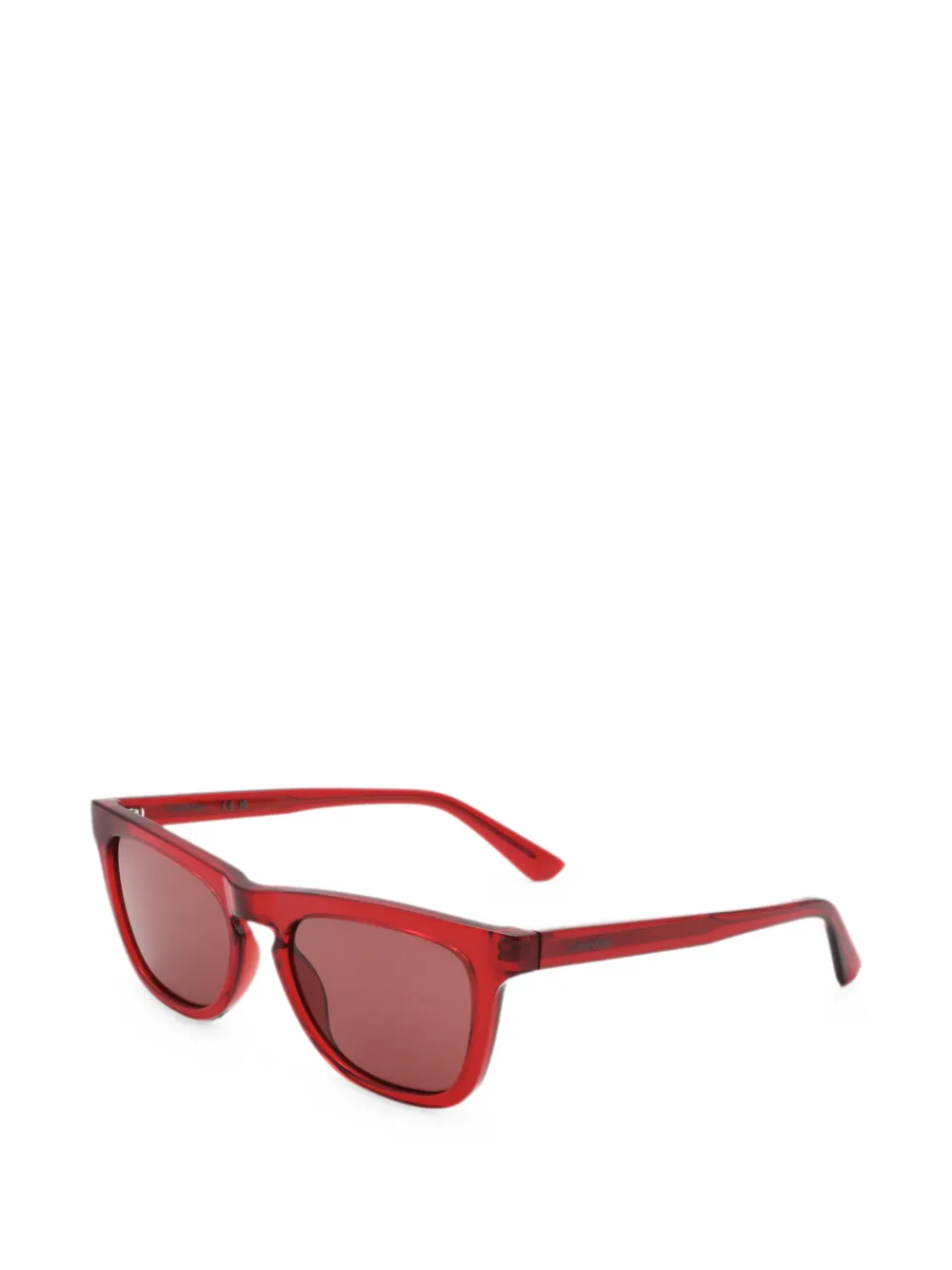 Calvin Klein Occhiali da sole squadrati - Rosso