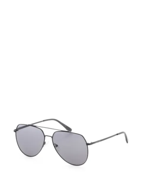 Calvin Klein double-bridge pilot-frame sunglasses