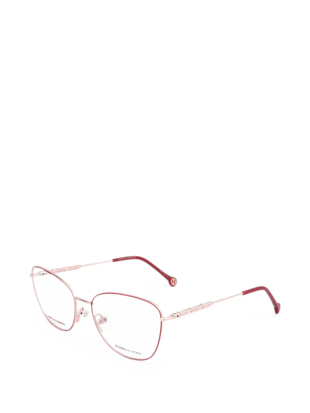Carolina Herrera Brille mit geometrischem Gestell - Rosa