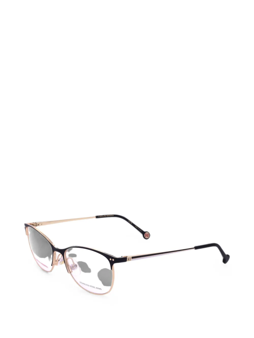 Carolina Herrera Cat-Eye-Brille mit Logo - Schwarz