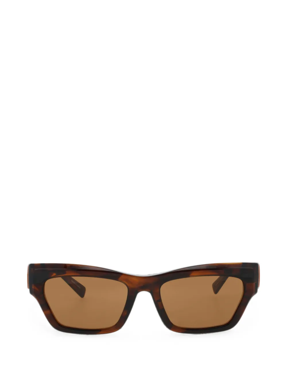 Longchamp tortoiseshell-effect logo-plaque sunglasses - Braun