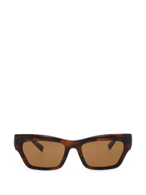 Longchamp tortoiseshell-effect logo-plaque sunglasses