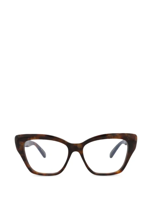 Pomellato Tortoiseshell-effect Cat-eye Glasses in Brown