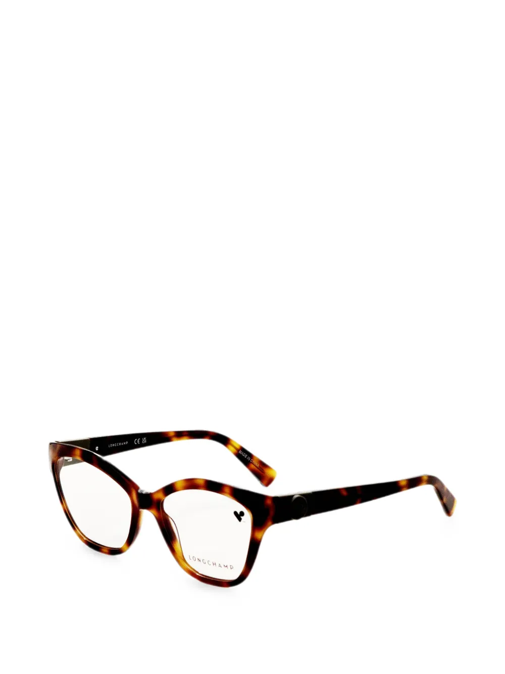 Longchamp tortoiseshell-effect cat-eye glasses - Braun