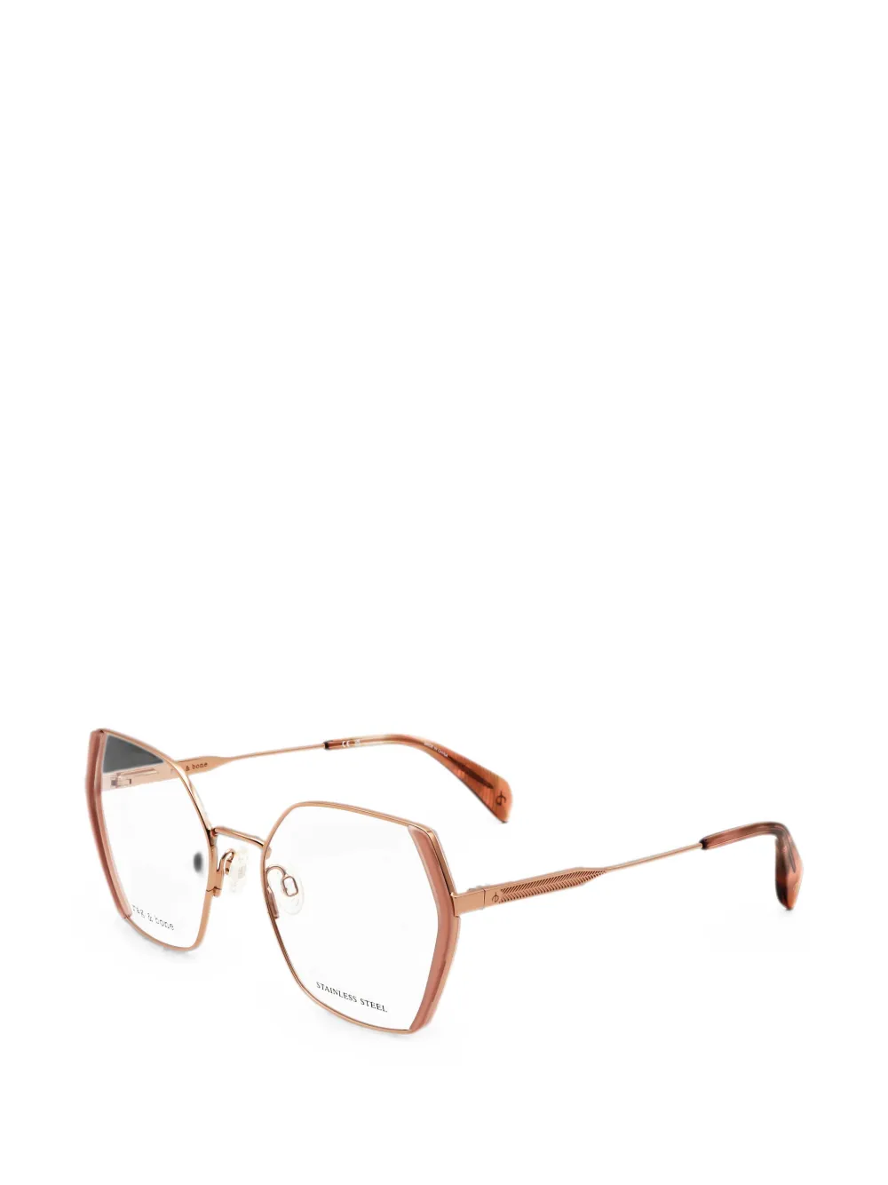 rag & bone Brille mit geometrischem Gestell - Gold