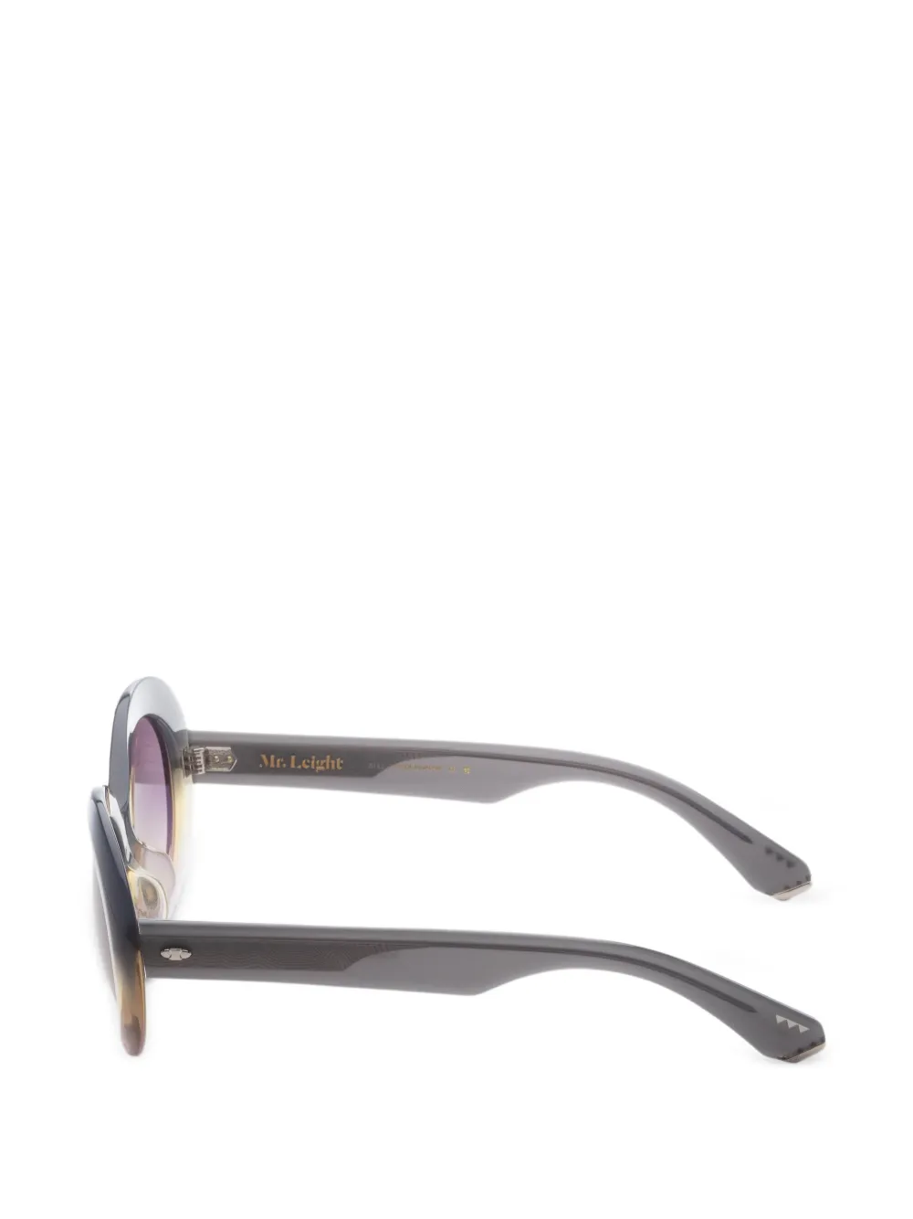 Garrett Leight Portia zonnebril met rond montuur Grijs