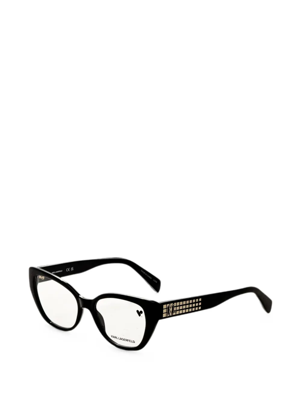 Karl Lagerfeld logo-plaque cat-eye glasses - Schwarz