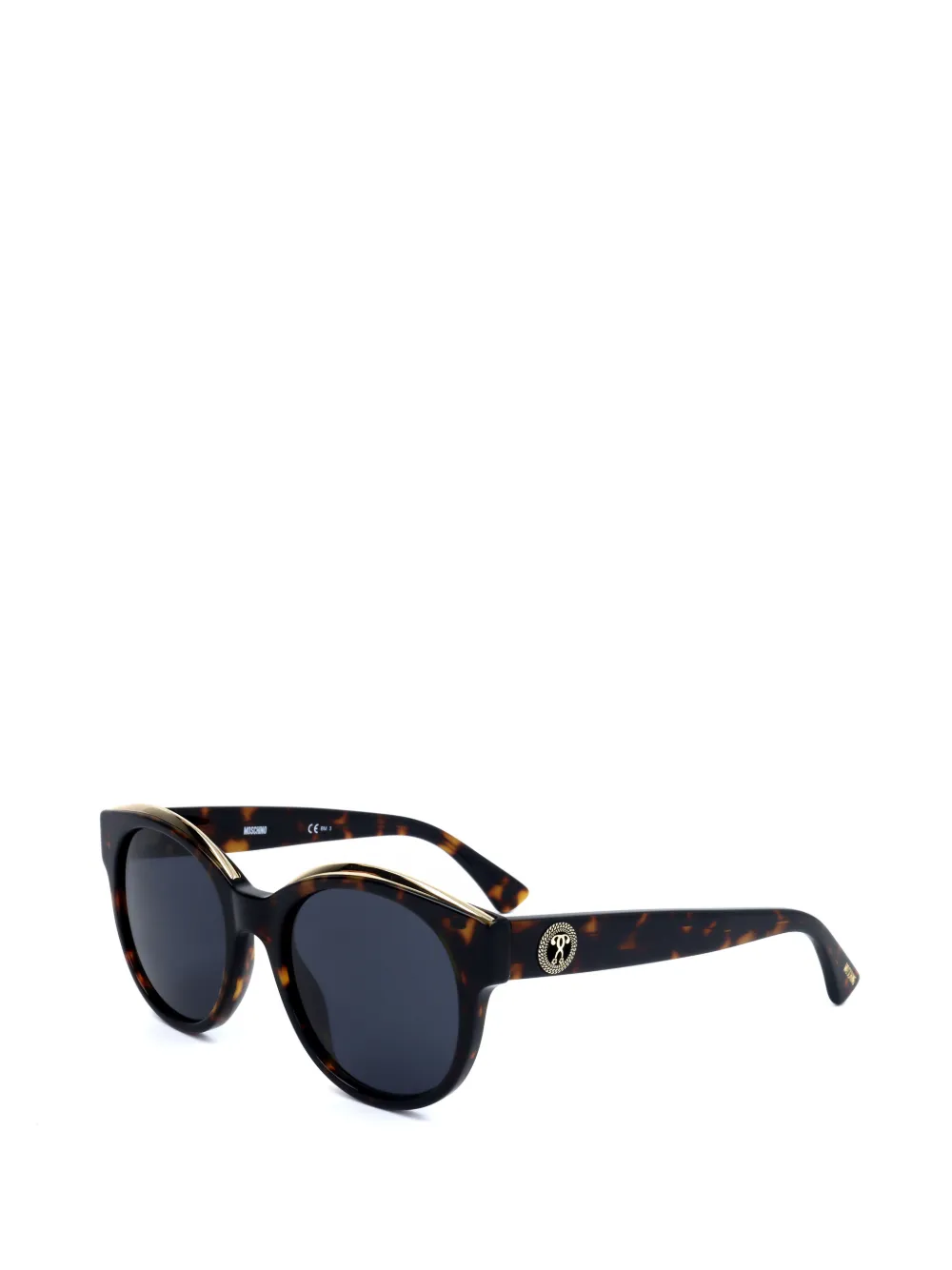 Moschino Eyewear Runde Sonnenbrille in Schildpattoptik - Braun
